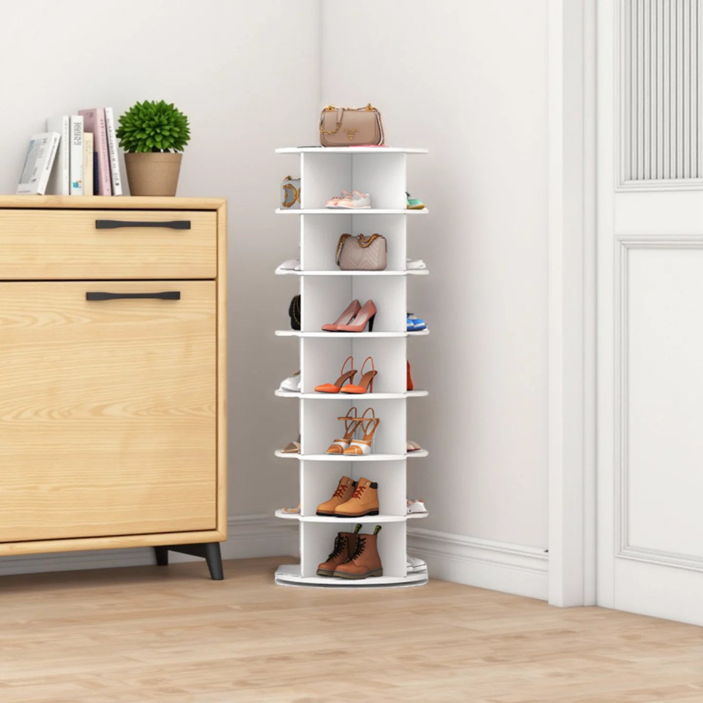 Elegant 360° Rotating Storage Tower™