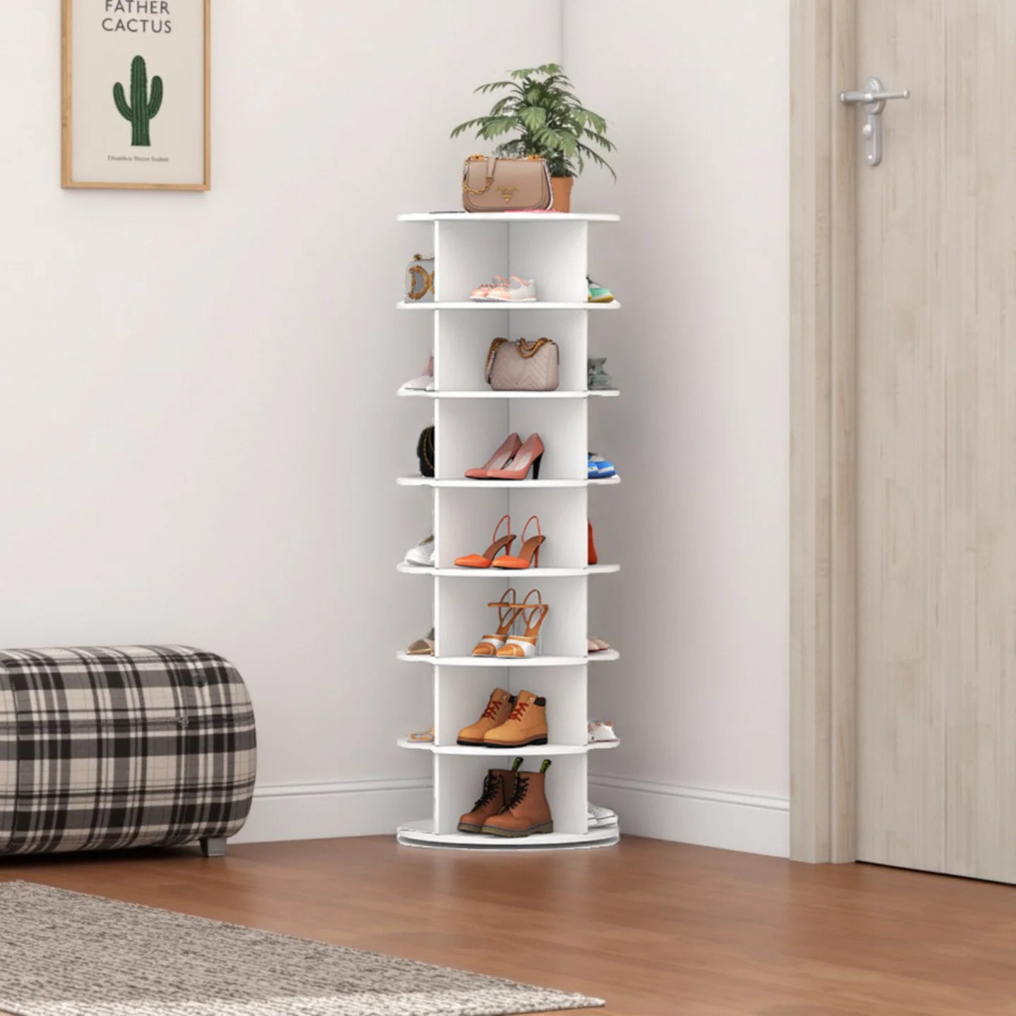 Elegant 360° Rotating Storage Tower™