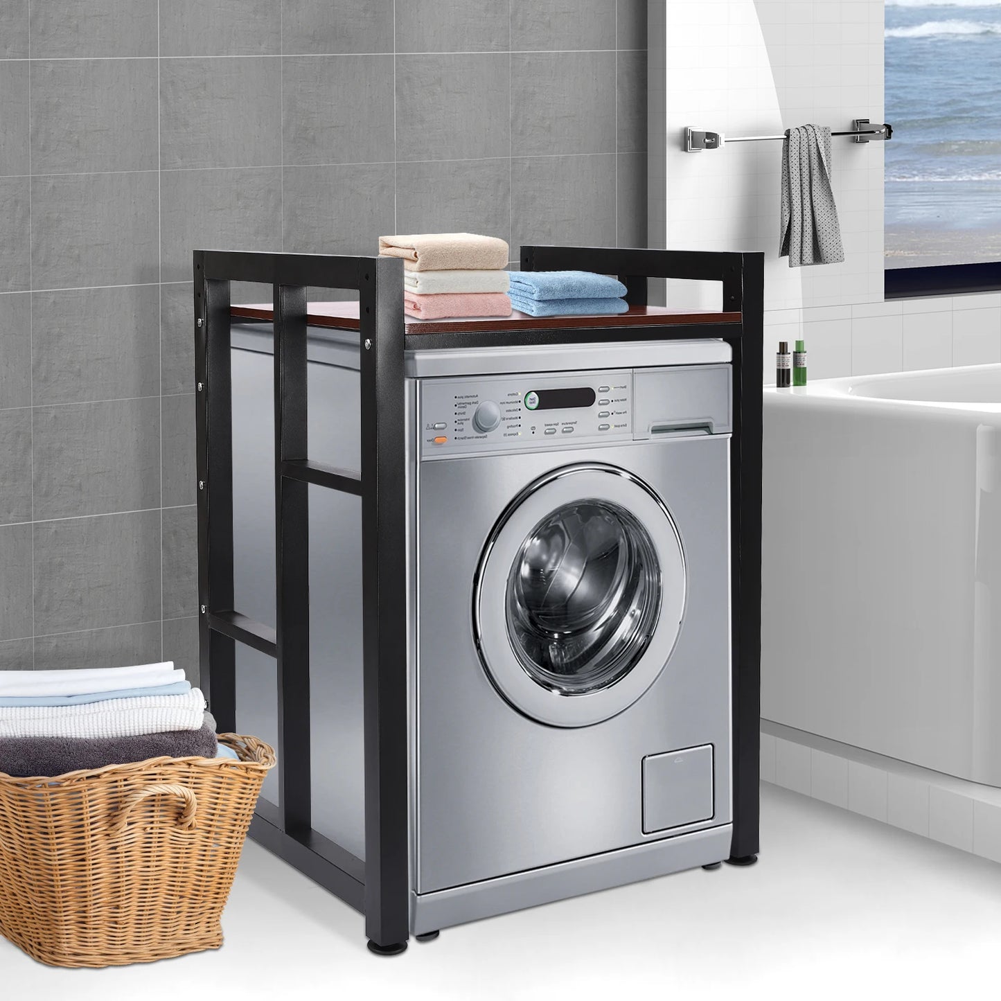 Heavy-Duty Washer and Dryer Storage Shelf Organizer