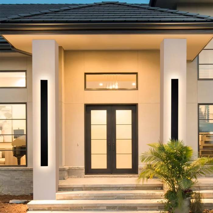 Modern Waterproof Outdoor Long Strip LED Wall Lamp