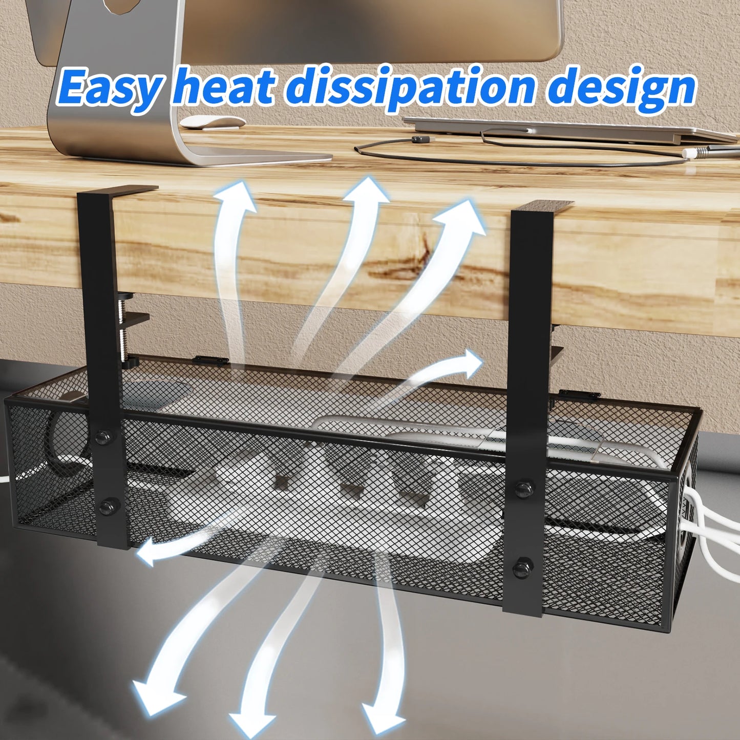 Under Desk Cable Organizer Tray