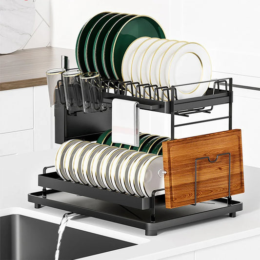 Rustproof 2-Tier Kitchen Dish Drying Rack
