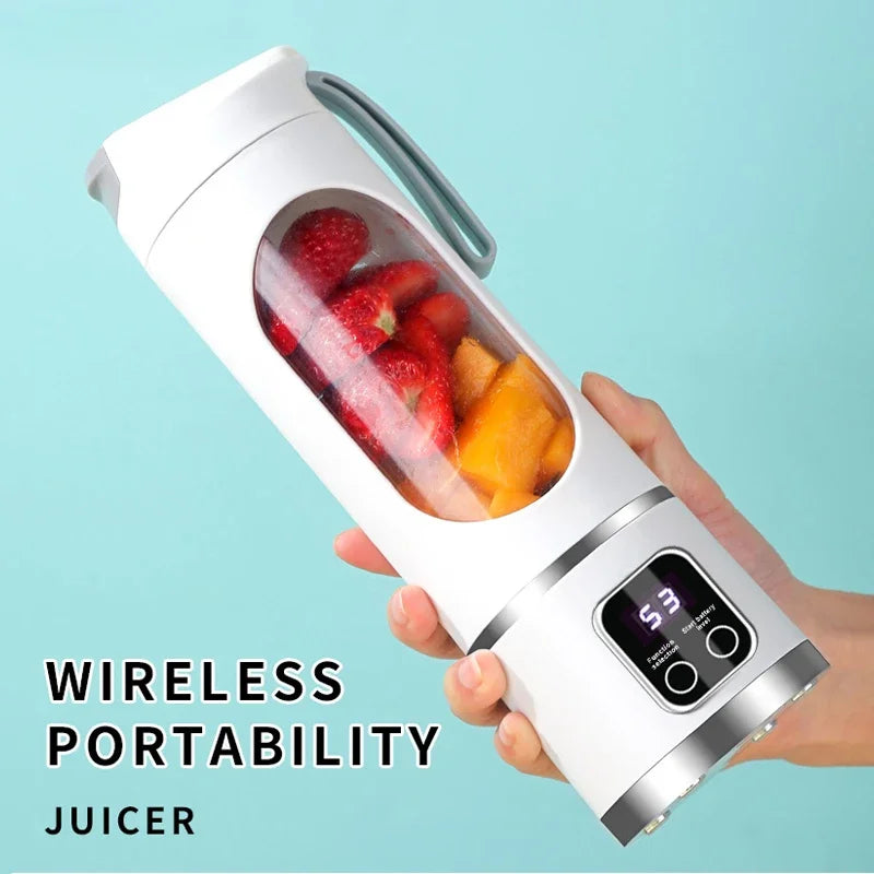 Electric Juicer Mini Portable Blender 8-Blade Juice Maker