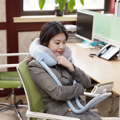 U-Shaped Memory Foam Phone Holder & Neck Pillow