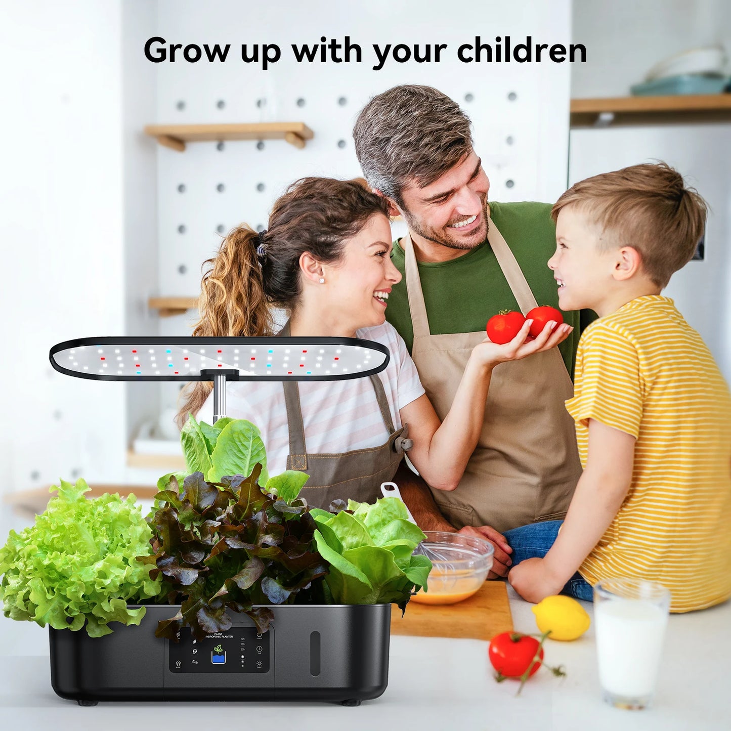 13-Pod Indoor Hydroponics Kit with LED Lights & Timer