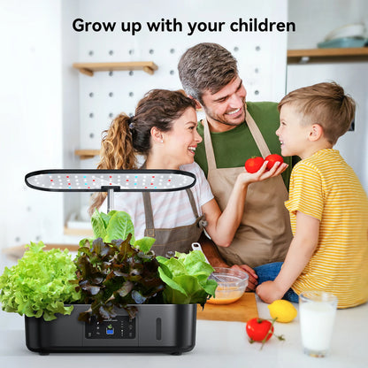 13-Pod Indoor Hydroponics Kit with LED Lights & Timer