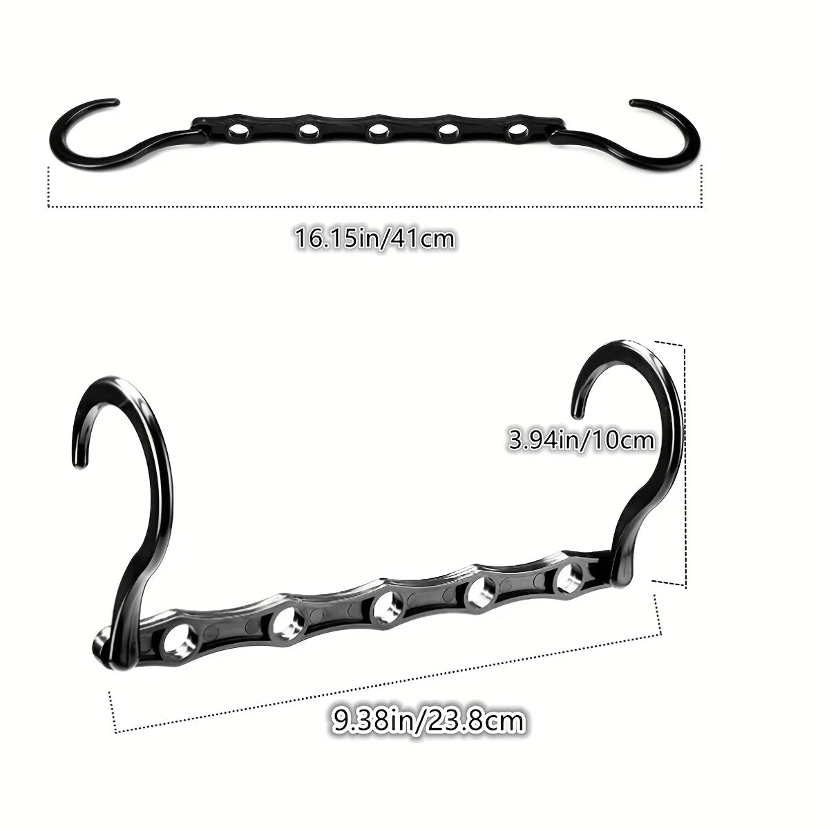 Multifunctional 5-Hole Folding Plastic Hanger – Space-Saving & Windproof