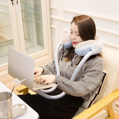 U-Shaped Memory Foam Phone Holder & Neck Pillow