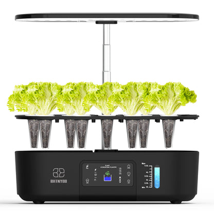 13-Pod Indoor Hydroponics Kit with LED Lights & Timer