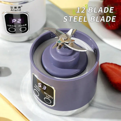 Electric Juicer Mini Portable Blender 8-Blade Juice Maker