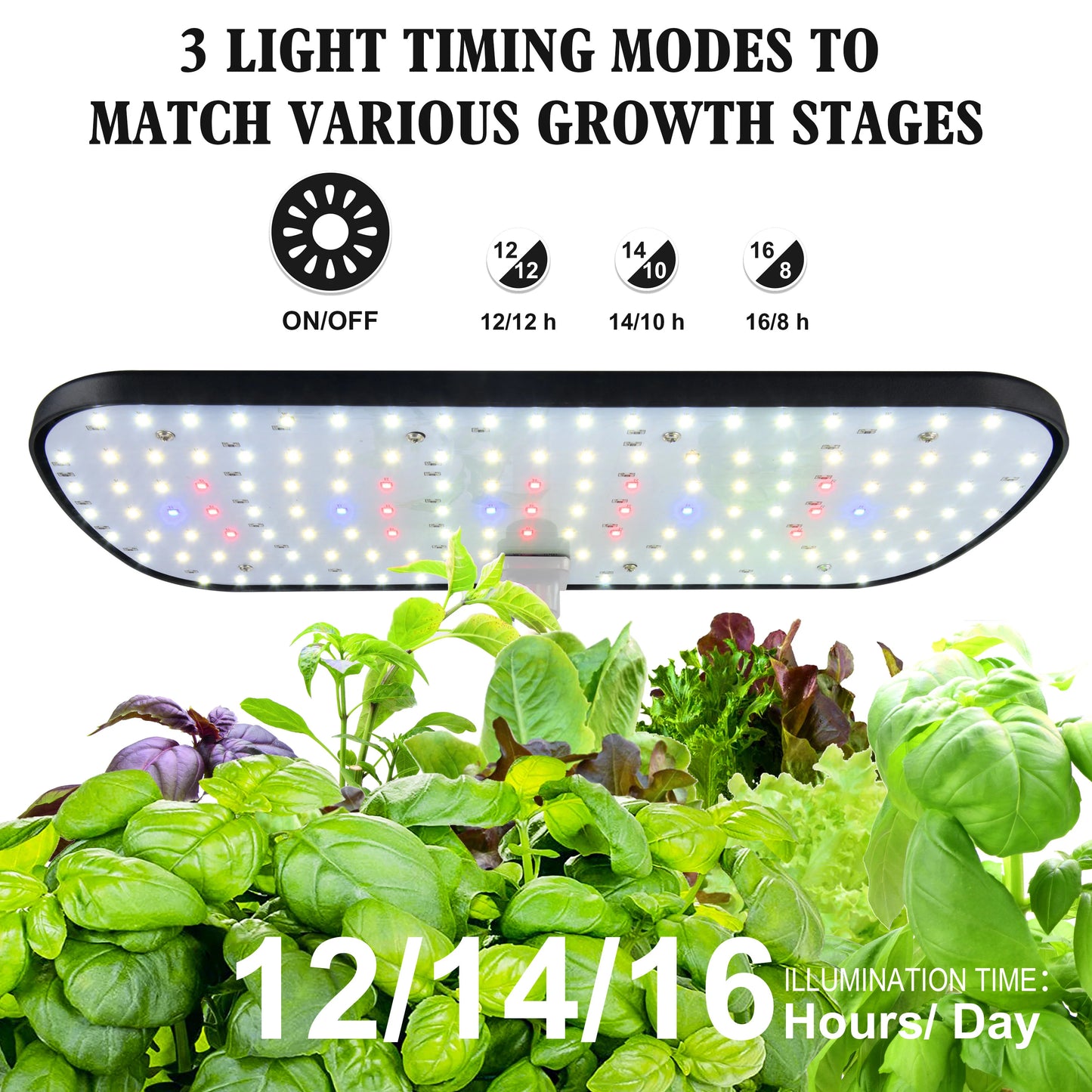 12-Pod Indoor Hydroponics Kit with LED Lights & Timer