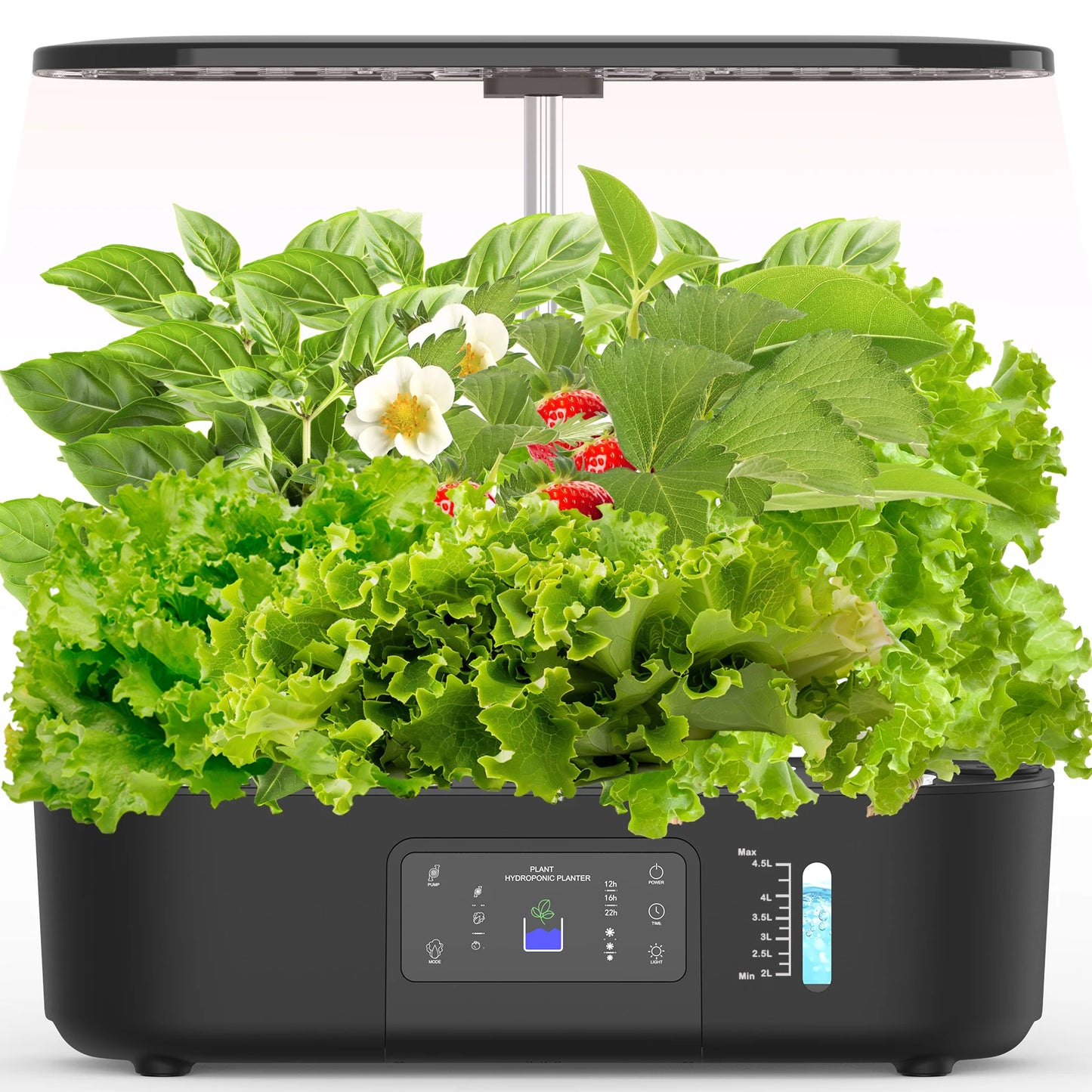13-Pod Indoor Hydroponics Kit with LED Lights & Timer
