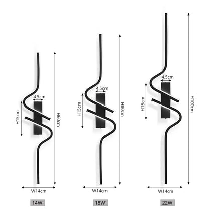 Modern Long Strip LED Wall Lamp